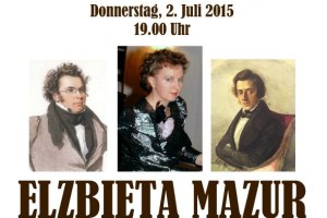 Klavierabend – Elżbieta Mazur spielt Werke von Franz Schubert und Frederic Chopin.