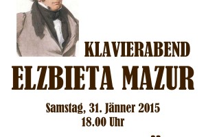 SCHUBERTIADE – W programie recitalu utwory Franza Schuberta (31.01. – dzień urodzin kompozytora.